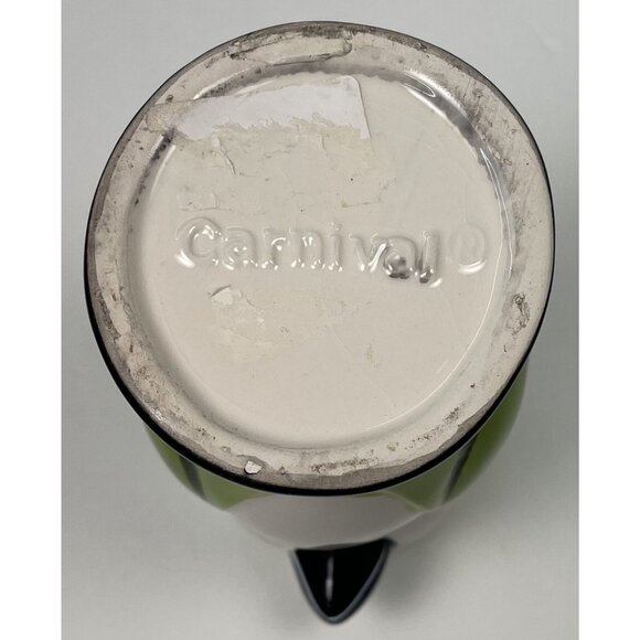 VTG CARNIVAL CRUISE Green Ceramic Parrot Macaw Bird Tiki VASE Planter 6.25" EUC - Picture 6 of 6